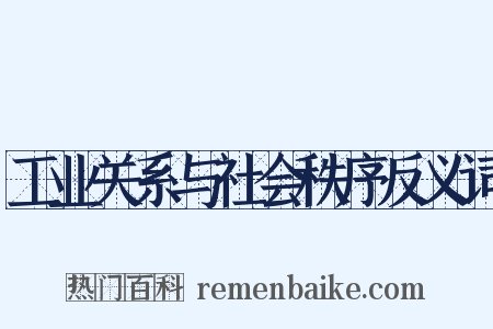 工业关系与社会秩序反义词是什么意思的图片